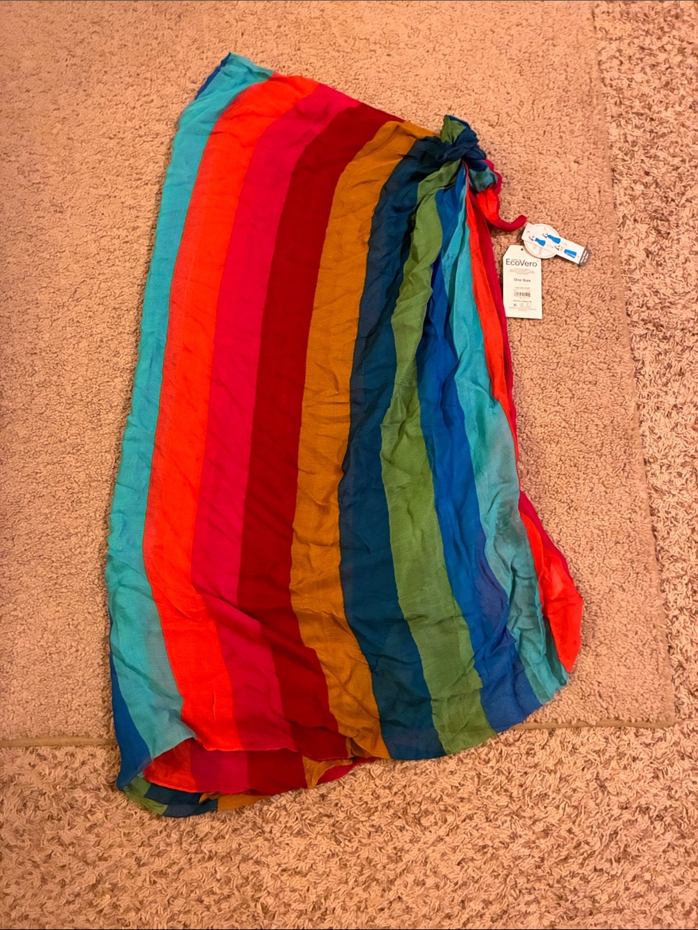 Multicolor Striped Pareo one size women
